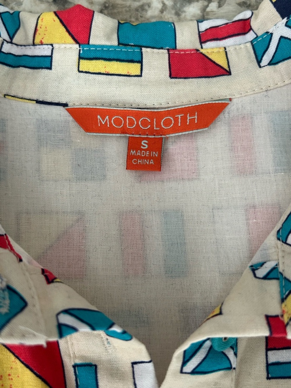 Modcloth Nautical Signal Flag Shirtwaist Dress Size S Coastal Sailing Yacht Club - Picture 5 of 11